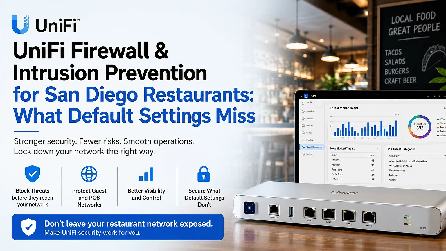 UniFi Firewall & IDS/IPS for San Diego Restaurants: What Default Settings Miss